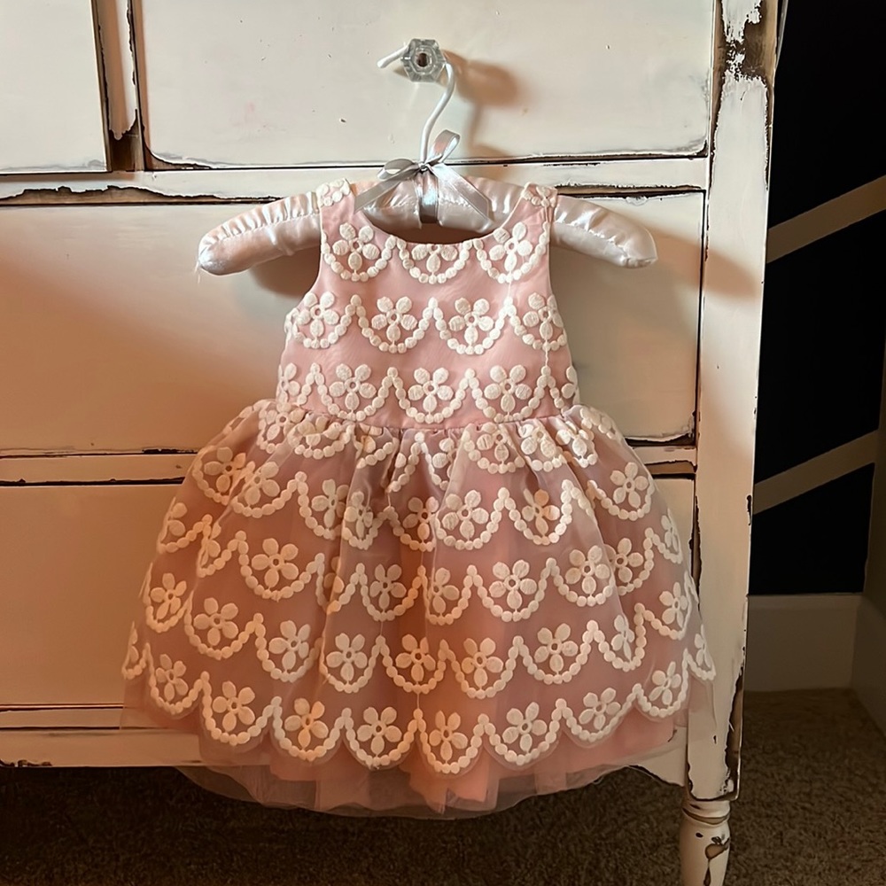 Blush pink embroidered Janie and Jack dress